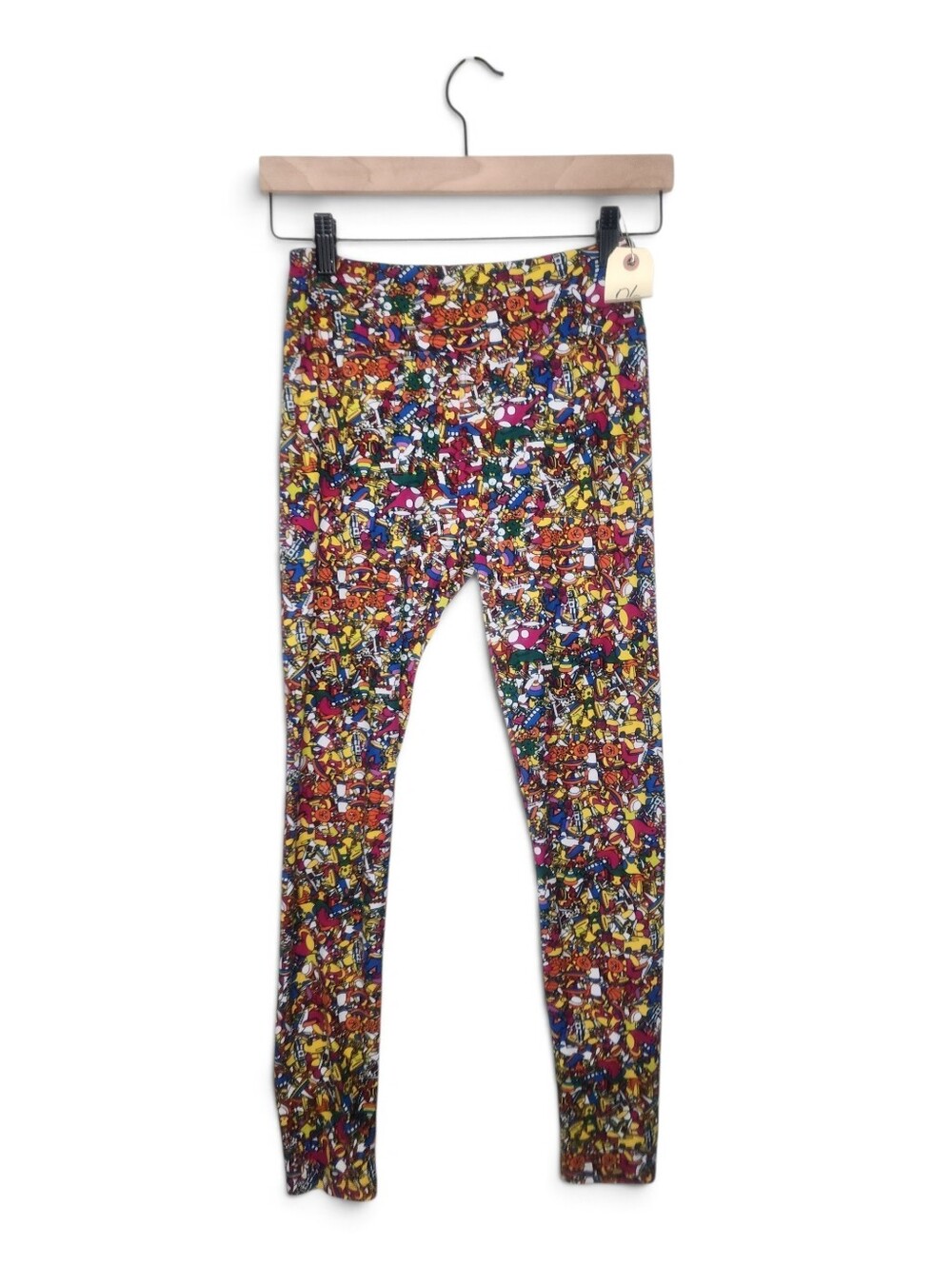 LuLaRoe Vintage Toy Print Plush Leggings One Size